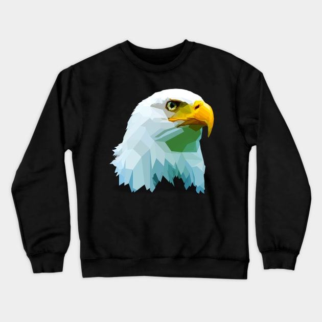 low poly eagle logo Crewneck Sweatshirt by Mens_Passion